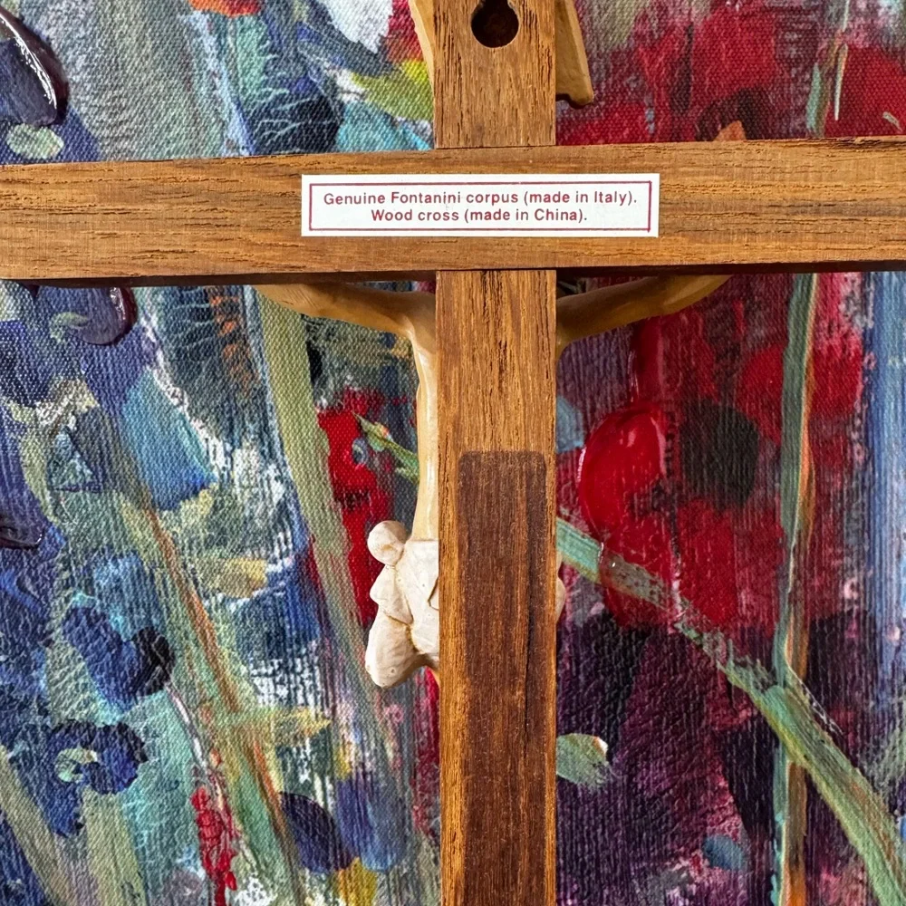 Vintage Fontanini Wall Crucifix Wood Cross Genuine Fontanini Corpus 12” Vtg Jesu - Picture 3 of 13